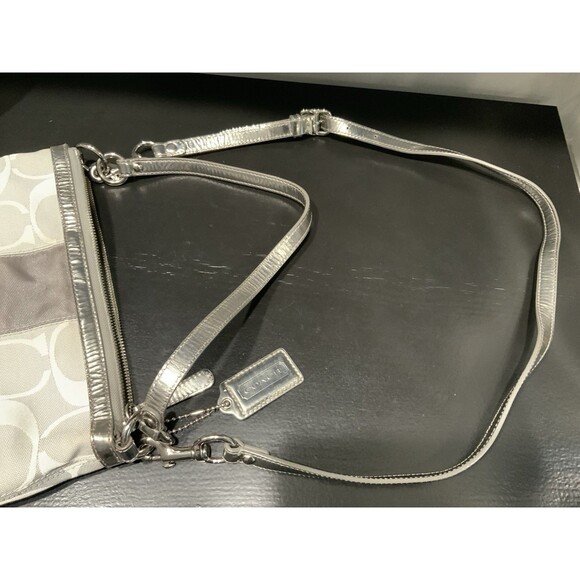 Silver & Grey Coach Signature Purse No. A1067-F13278 - Picture 6 of 6